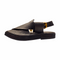 “Black Dotted Kaptaan Chappal: Secure Grip, Breezy Comfort & Foot Alignment”