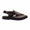 “Black Dotted Kaptaan Chappal: Secure Grip, Breezy Comfort & Foot Alignment”