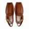 “Brown Dotted Kaptaan Chappal: Secure Wet Grip, Aligned Comfort!”