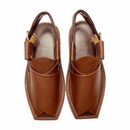 “Brown Dotted Kaptaan Chappal: Secure Wet Grip, Aligned Comfort!”