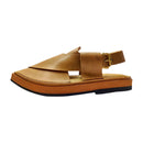 "Kaptan ZALMI Camel Chappal – Tyre‑Rubber Sole Prevents Slips”