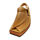 "Kaptan ZALMI Camel Chappal – Tyre‑Rubber Sole Prevents Slips”