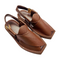 “Brown Dotted Kaptaan Chappal: Secure Wet Grip, Aligned Comfort!”