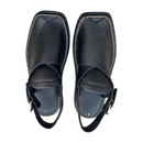 "Zardari Style Black Mate Chappal – Crafted for Royal Elegance"