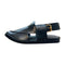 "Black Shine Round Peshawari Chappal – Premium Handmade Footwear"