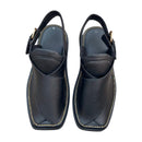 "Zardari Style Black Mate Chappal – Crafted for Royal Elegance"