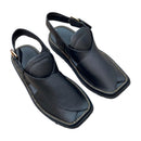 "Zardari Style Black Mate Chappal – Crafted for Royal Elegance"