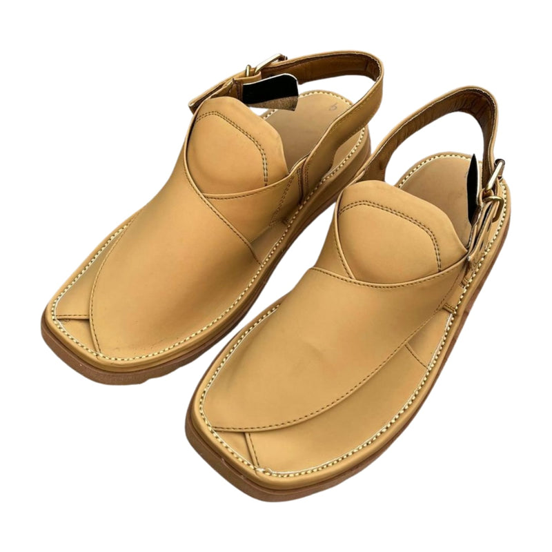"Zardari Style Off Camel Chappal – A Symbol of Class & Culture"