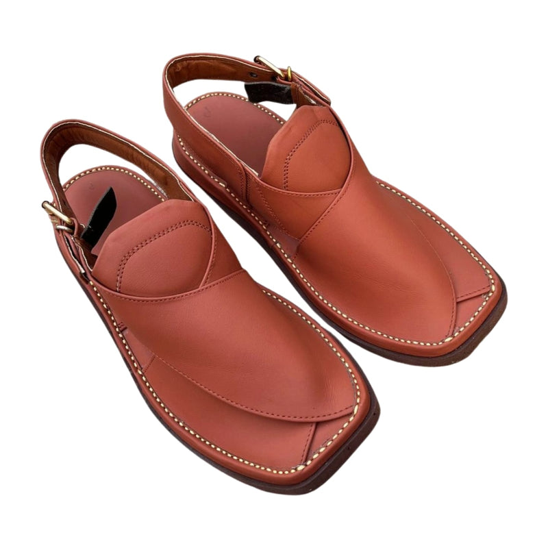 Classic Red Mustard Zardari Chappal