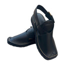 "Zardari Style Black Mate Chappal – Crafted for Royal Elegance"